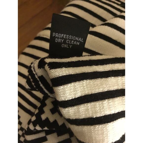 Artelier Nicole Miller black/white geometric w/neon zip sheath Dress NWT$245 SzP - Picture 4 of 7